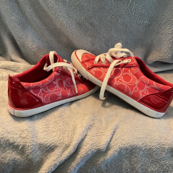Red Coach sneakers - Picture 4 of 4